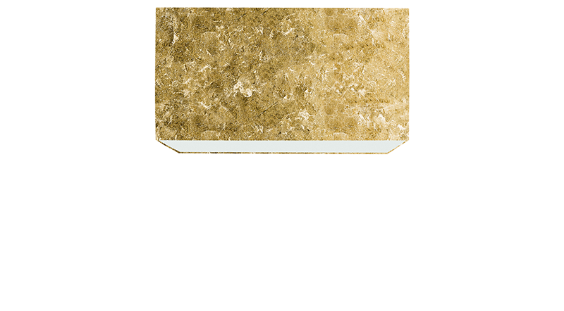 Blattgold, auf transparenter Trägerfolie